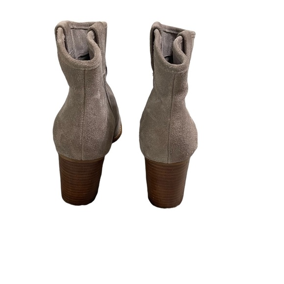 Splendid Grey Suede Stacked Heel Booties Size 9.5 - Picture 9 of 11